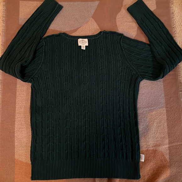 EUC Evergreen St. John's Bay Crew Neck Cable-Knit Pullover Sweater, M - Picture 8 of 13
